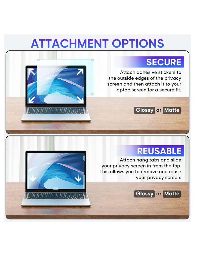 Anti Blue Light Screen Protector 14 Inch, Removable Blue Light Blocking & Anti Glare Screen for Generic 14" with 16:9 Aspect Ratio Laptop HP/Dell/Asus/Acer/Sony/Samsung/Lenovo  - Image 4