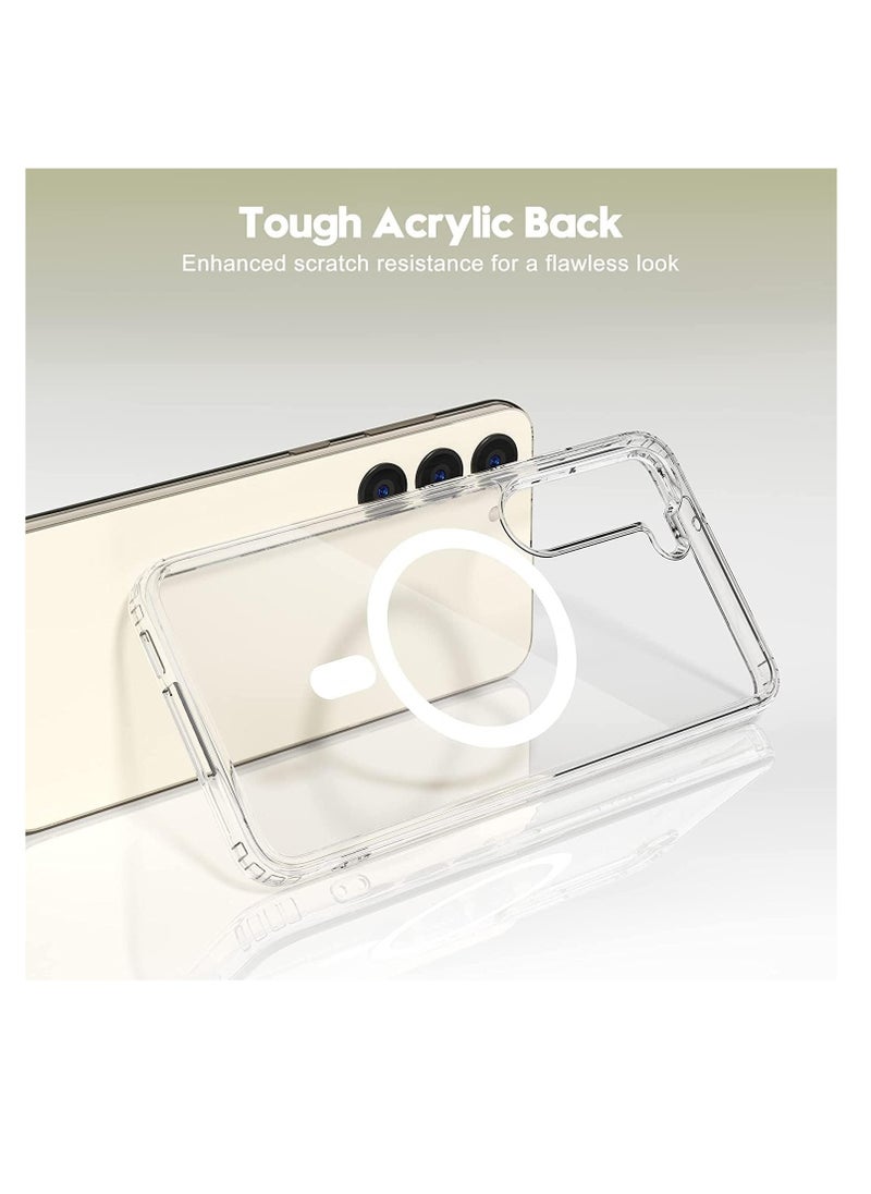 ELTRAZONE - Case/Cover Compatible with Samsung Galaxy S23 Plus Clear Case, Magnetic [Support Magsafe Charger] Cute Case for Men & Women,Shockproof Hard Back for Samsung Galaxy S23 Plus Phone 2023 - MS Clear - Image 1