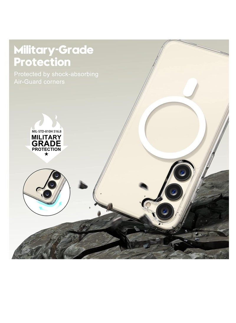 ELTRAZONE - Case/Cover Compatible with Samsung Galaxy S23 Plus Clear Case, Magnetic [Support Magsafe Charger] Cute Case for Men & Women,Shockproof Hard Back for Samsung Galaxy S23 Plus Phone 2023 - MS Clear - Image 1