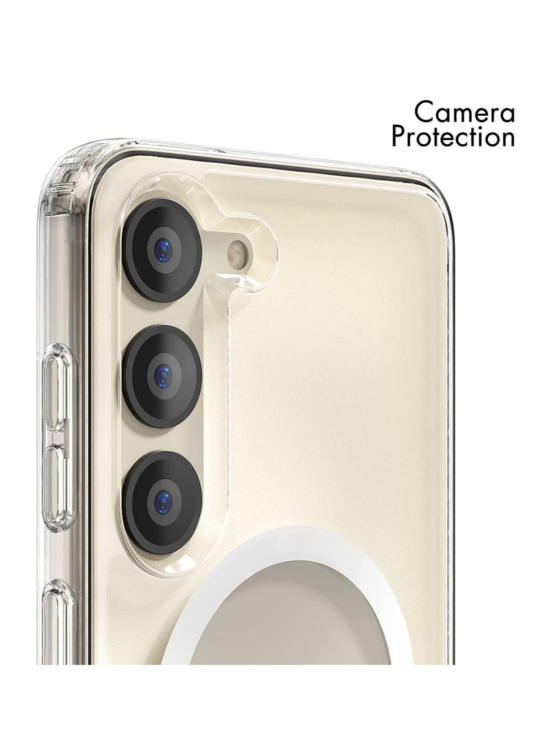 ELTRAZONE - Case/Cover Compatible with Samsung Galaxy S23 Plus Clear Case, Magnetic [Support Magsafe Charger] Cute Case for Men & Women,Shockproof Hard Back for Samsung Galaxy S23 Plus Phone 2023 - MS Clear - Image 1