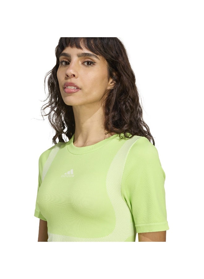adidas Originals adidas Seamless Tee Green Originals Tops - Image 4