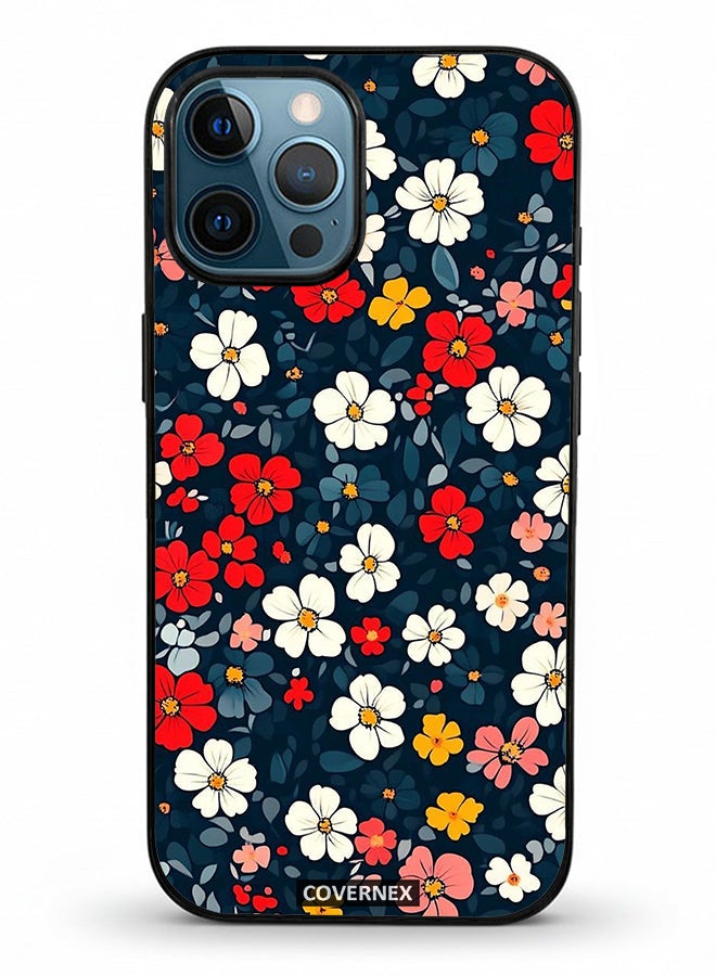 Covernex Apple iPhone 12 Pro Max Protective Case Cover Printed Featuring Vibrant Meadow Floral Pattern - Image 2