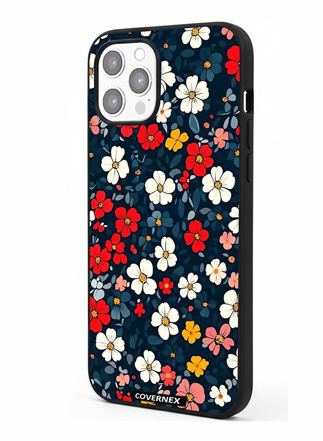 Covernex Apple iPhone 12 Pro Max Protective Case Cover Printed Featuring Vibrant Meadow Floral Pattern - Image 1