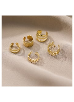 Retro C-Shaped Ear Cuff Without Pierced Earrings 5-Piece Set - pzsku/ZC30EBE48513C147B49B0Z/45/_/1702112135/3bae2377-4d5d-42c9-914d-ade80c312441