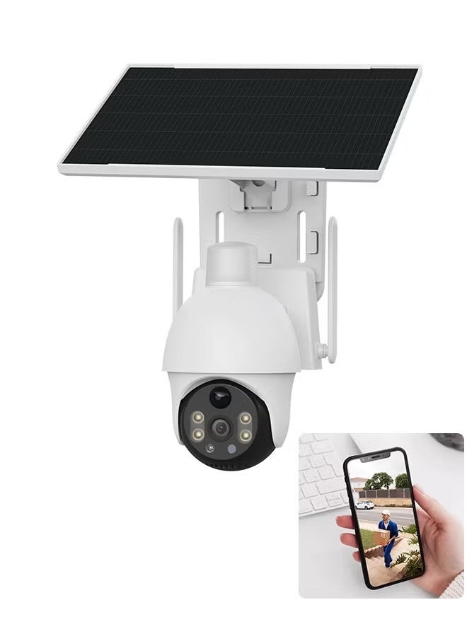TIGER Solar 4G Outdoor PTZ Security Camera with 8000mAh Battery, 360° Pan Tilt Coverage, AI Human Motion Tracking, Full Color Night Vision, Wireless Mobile Monitoring - Image 1
