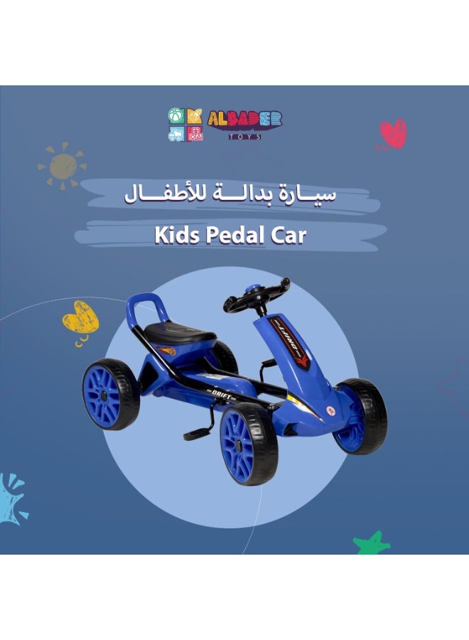 ALBADER kids pedal car medium size pedal car for kids ride on car for children racing style kids pedal car durable kids ride on pedal car for ages 3 to 8 years kids toy car with pedals wide wheels stable kids car - Image 2