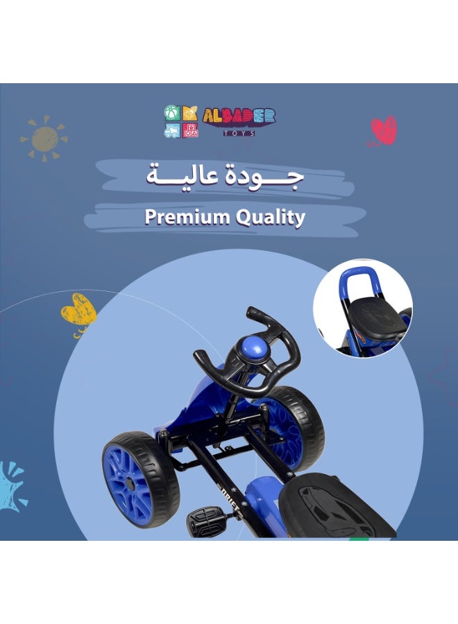 ALBADER kids pedal car medium size pedal car for kids ride on car for children racing style kids pedal car durable kids ride on pedal car for ages 3 to 8 years kids toy car with pedals wide wheels stable kids car - Image 4