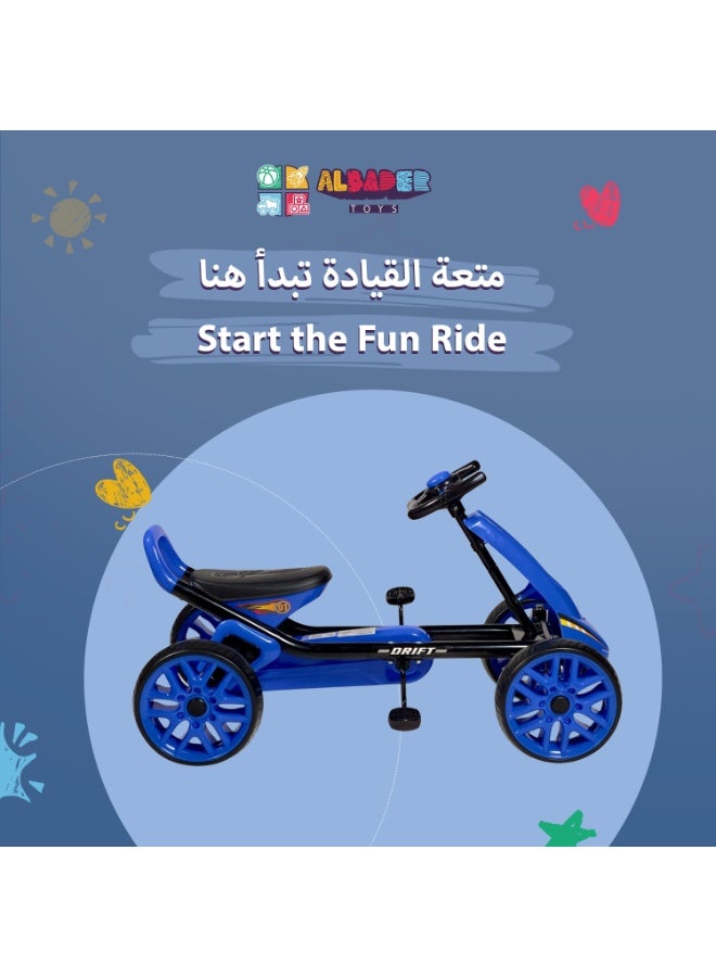 ALBADER kids pedal car medium size pedal car for kids ride on car for children racing style kids pedal car durable kids ride on pedal car for ages 3 to 8 years kids toy car with pedals wide wheels stable kids car - Image 5