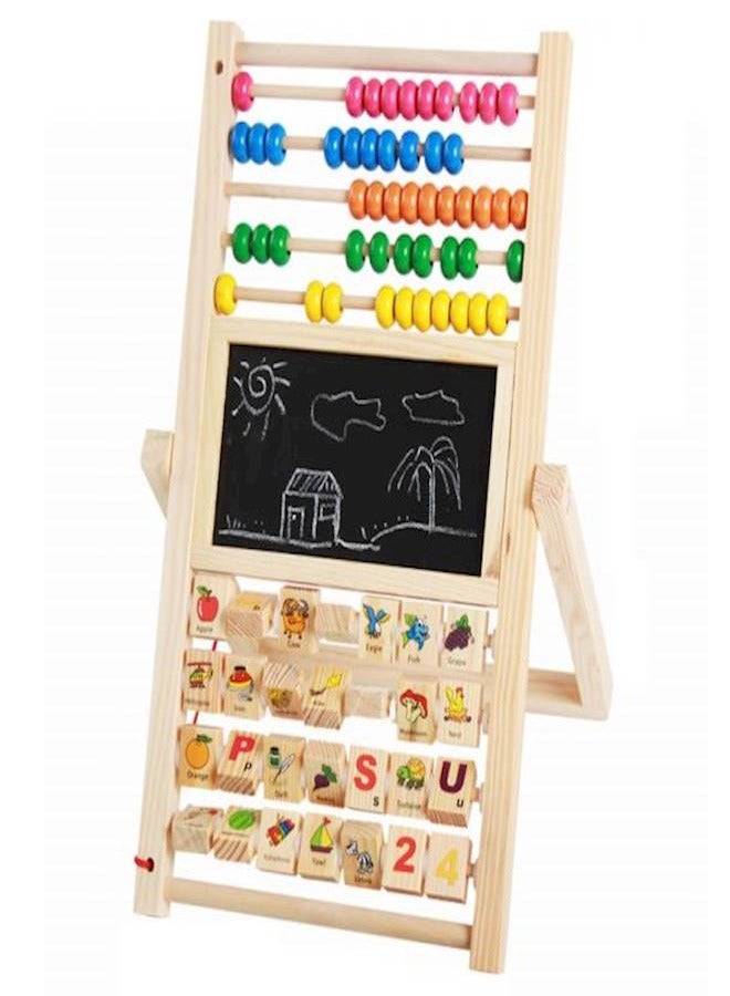 Y&D Function Board Wooden Toys Multi Functional Hands-On Painting Board Desktop Early Education Toys  - Image 1