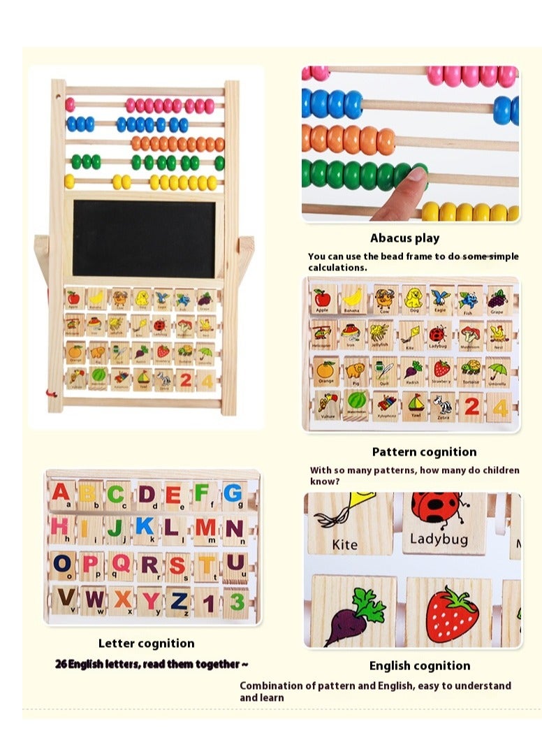 Y&D Function Board Wooden Toys Multi Functional Hands-On Painting Board Desktop Early Education Toys  - Image 4