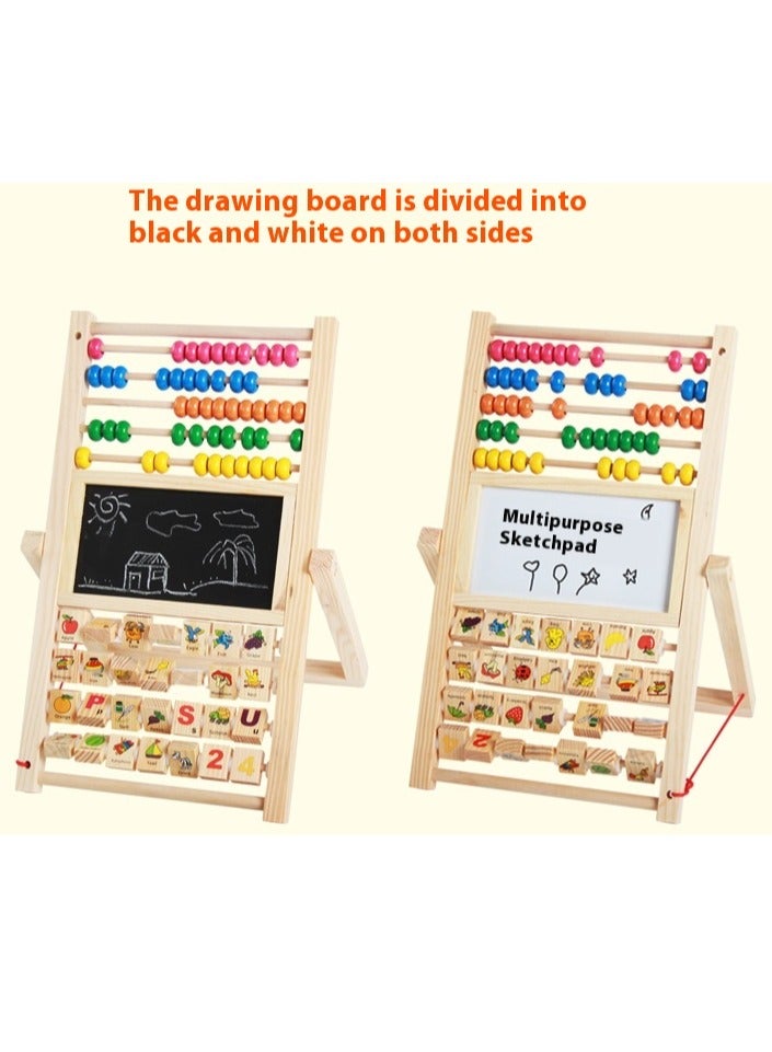 Y&D Function Board Wooden Toys Multi Functional Hands-On Painting Board Desktop Early Education Toys  - Image 5