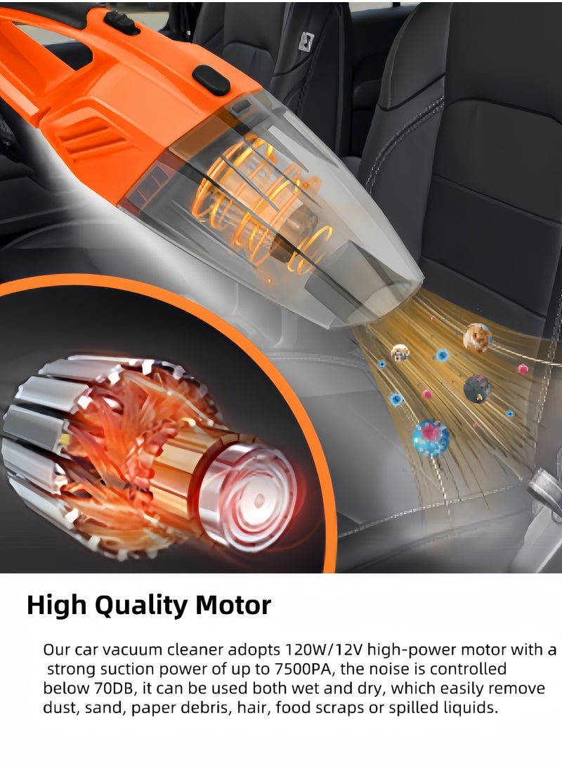 nihao 17Pcs Car Cleaning Kit,Car Interior Detailing Kit with High Power Handheld Vacuum,Detailing Brush Set,Windshield Cleaning Tool,Microfiber Applicator,Towels,Complete Car Cleaning Supplies  - Image 4