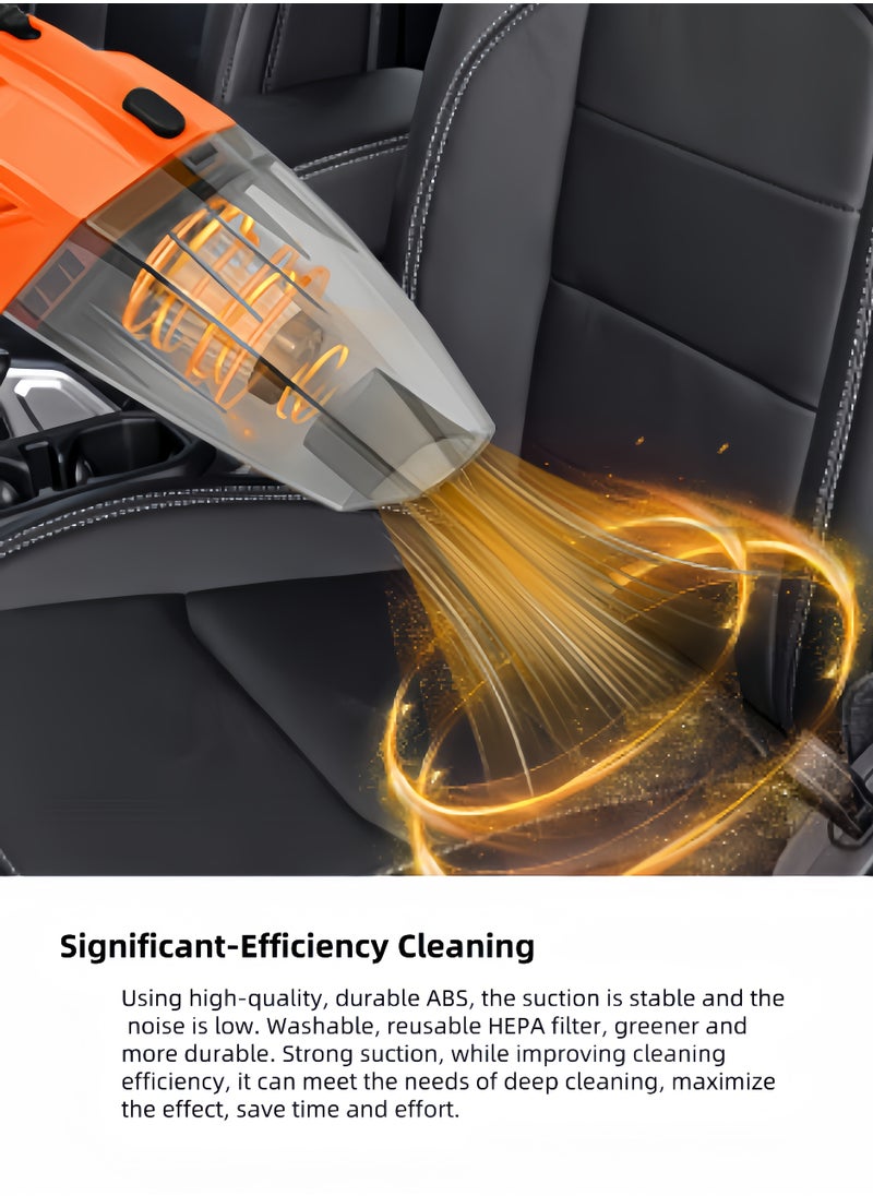 nihao 17Pcs Car Cleaning Kit,Car Interior Detailing Kit with High Power Handheld Vacuum,Detailing Brush Set,Windshield Cleaning Tool,Microfiber Applicator,Towels,Complete Car Cleaning Supplies  - Image 5