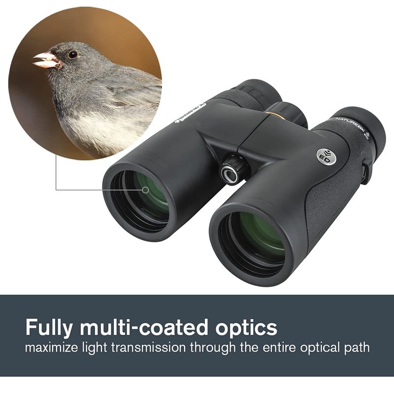 Celestron Celestron–Nature DX ED 8x42 Premium Binoculars –Extra-Low Dispersion Objective Lenses –Outdoor and Birding Binocular–Fully Multi-Coated with BaK-4 Prisms–Rubber Armored – Fog & Waterproof Binoculars  - Image 3