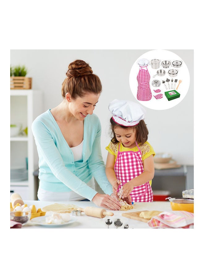 NIBEMINENT Kids Cooking And Baking Apron With Hat - Image 3