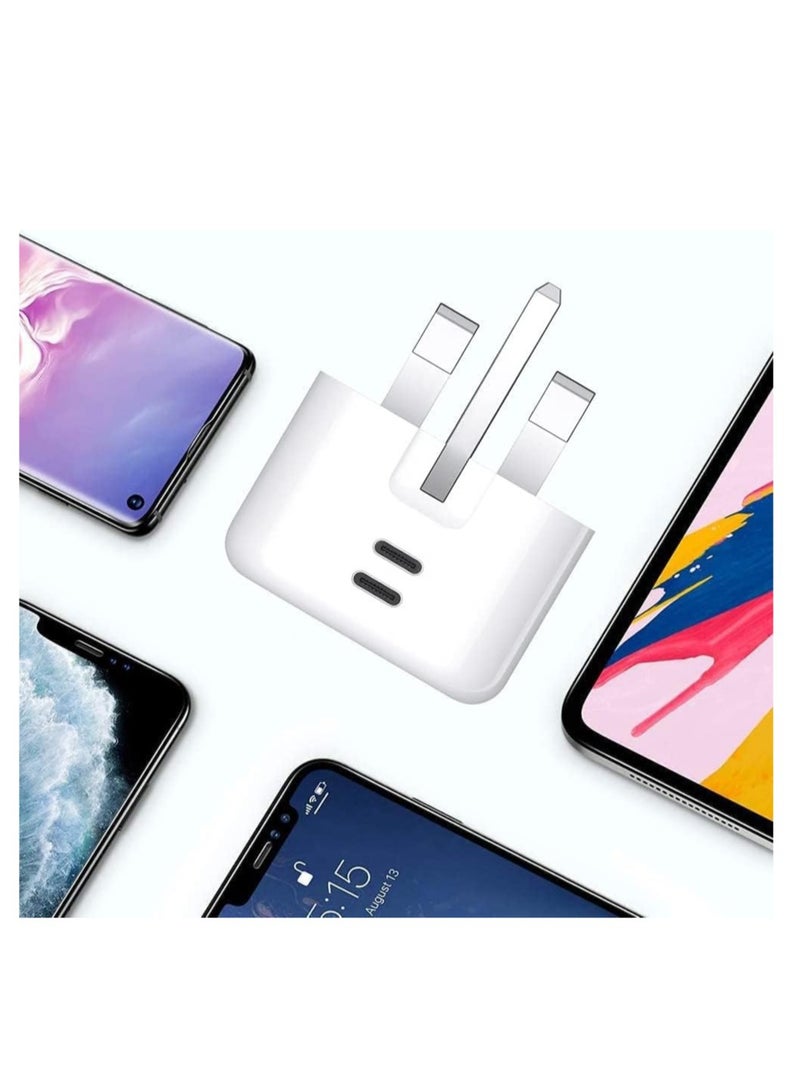 ELTRAZONE For Nothing Phone 2 / Nothing Phone 1 Charger, 35W Dual Port USB C + USB C Charger Plug, Type C PD Adapter Travel GaN Fast Charger Power Adapter Foldable Phone Charger Plug - Image 5