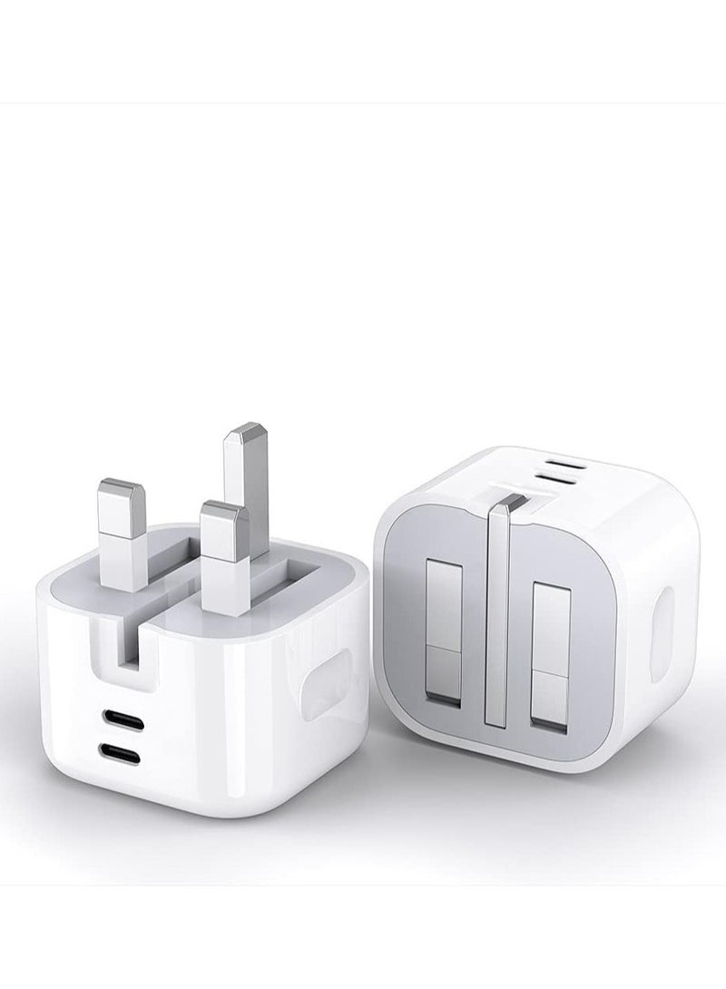ELTRAZONE For Nothing Phone 2 / Nothing Phone 1 Charger, 35W Dual Port USB C + USB C Charger Plug, Type C PD Adapter Travel GaN Fast Charger Power Adapter Foldable Phone Charger Plug - Image 3