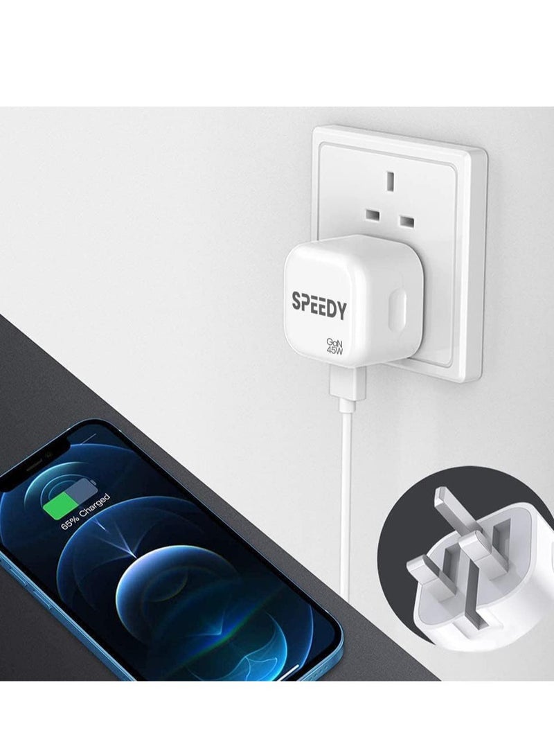ELTRAZONE For Nothing Phone 2 / Nothing Phone 1 Charger, 35W Dual Port USB C + USB C Charger Plug, Type C PD Adapter Travel GaN Fast Charger Power Adapter Foldable Phone Charger Plug - Image 4