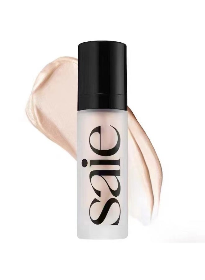 Saie Mini Glowy Super Gel Lightweight Illuminator 15ml - Luminizer + Makeup Primer for Glowing Skin - Enriched with Vitamin C + Hydrating Squalane Oil - Wear Alone or Under Makeup - Starglow - Image 1