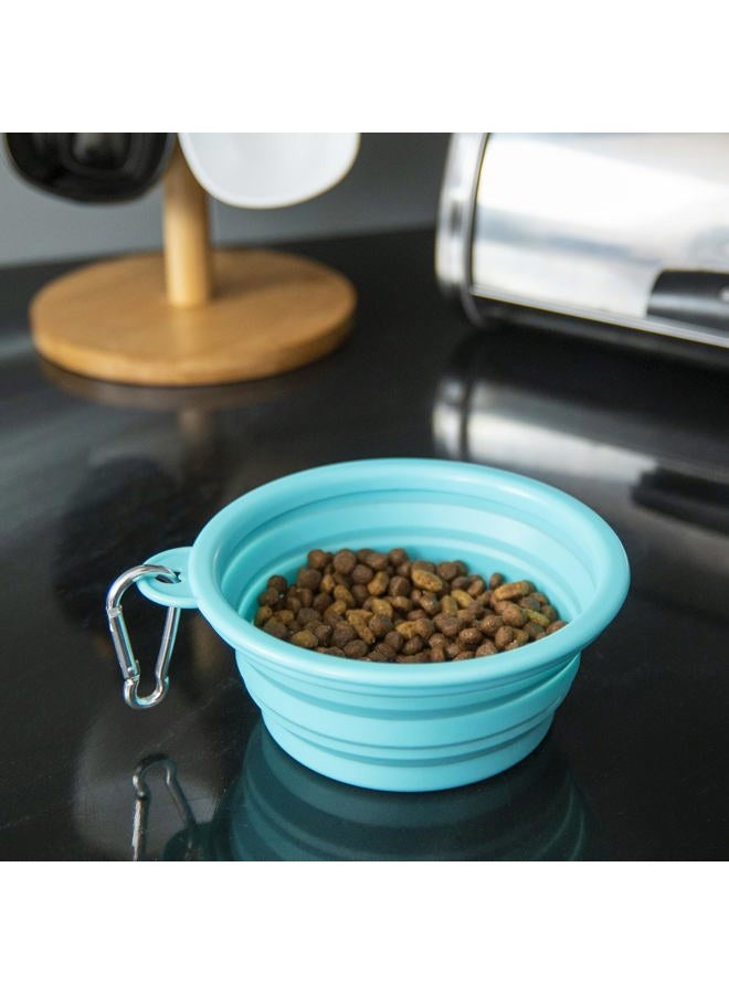 Made Easy Kit Portable Collapsible Dog Bowl for Water or Food Great Pet Travel Bowl in Multiple Sizes (Standard - 12oz, Teal) - Image 5