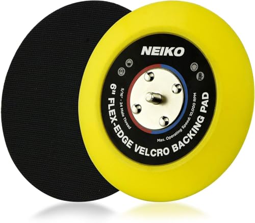 Neiko 30267A FlexibleEdge HookandLoop PU Backing Pad for DA Sander Polisher Buffer 6 Inches by 516 Inches 24 Thread - Image 1