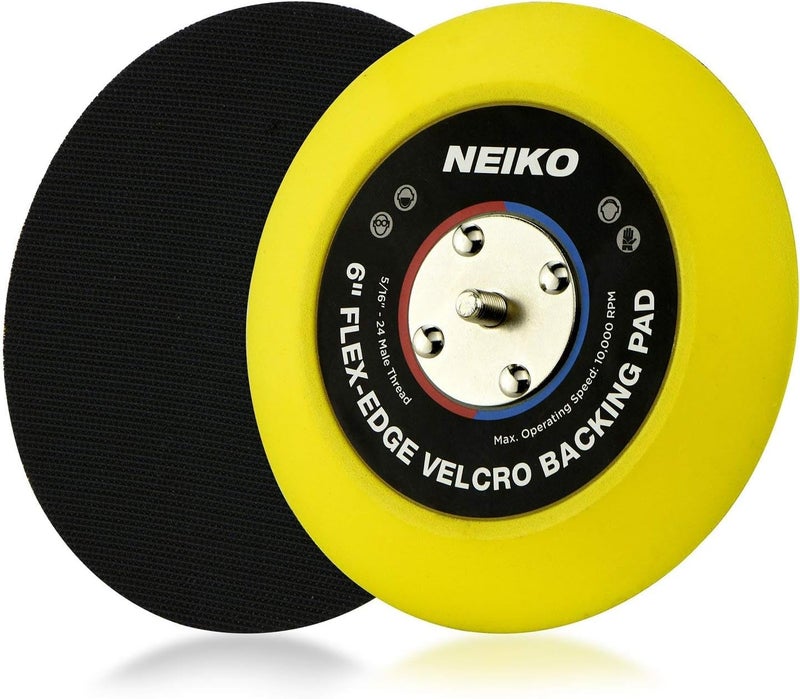 Neiko 30267A FlexibleEdge HookandLoop PU Backing Pad for DA Sander Polisher Buffer 6 Inches by 516 Inches 24 Thread - Image 2