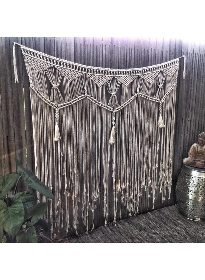 الأزرق جي دبليو النمط البوهيمي الجديد المعلق على الحائط ينسج باليد بجانب السرير ، خلفية تصوير خلفية زينة التجارة الخارجية - Image 1