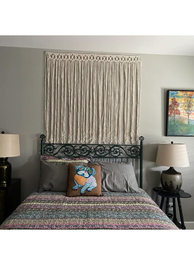 الأزرق جي دبليو النمط البوهيمي الجديد المعلق على الحائط ينسج باليد بجانب السرير ، خلفية تصوير خلفية زينة التجارة الخارجية - Image 3