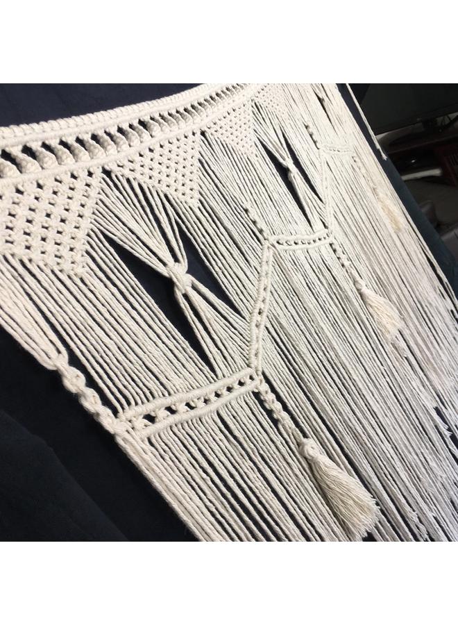 الأزرق جي دبليو النمط البوهيمي الجديد المعلق على الحائط ينسج باليد بجانب السرير ، خلفية تصوير خلفية زينة التجارة الخارجية - Image 4