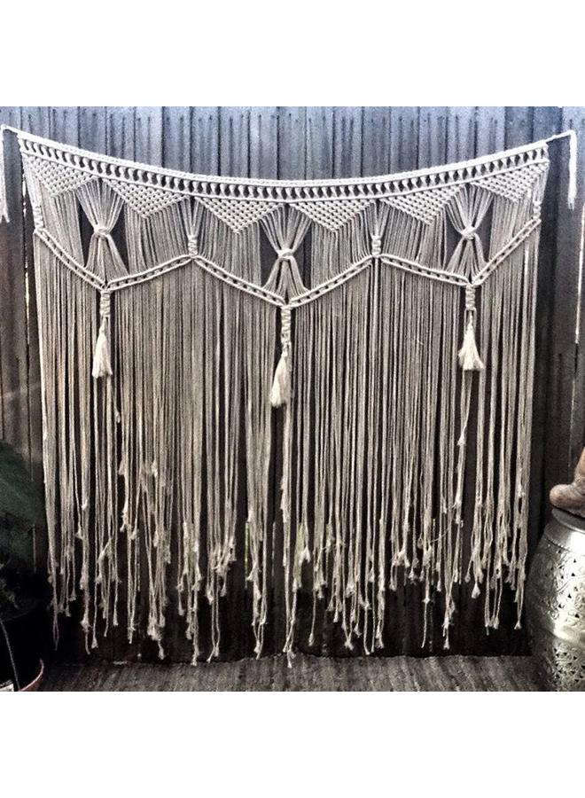 الأزرق جي دبليو النمط البوهيمي الجديد المعلق على الحائط ينسج باليد بجانب السرير ، خلفية تصوير خلفية زينة التجارة الخارجية - Image 2