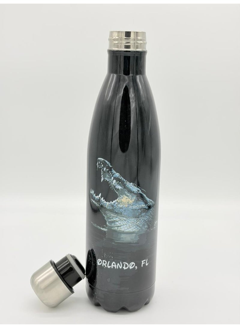 أو جي إس زجاجة مياه استانلس ستيل عازلة للبرودة 24 ساعة والحرارة 12 ساعة - أنيقة، محكمة الإغلاق 750مل - Image 2