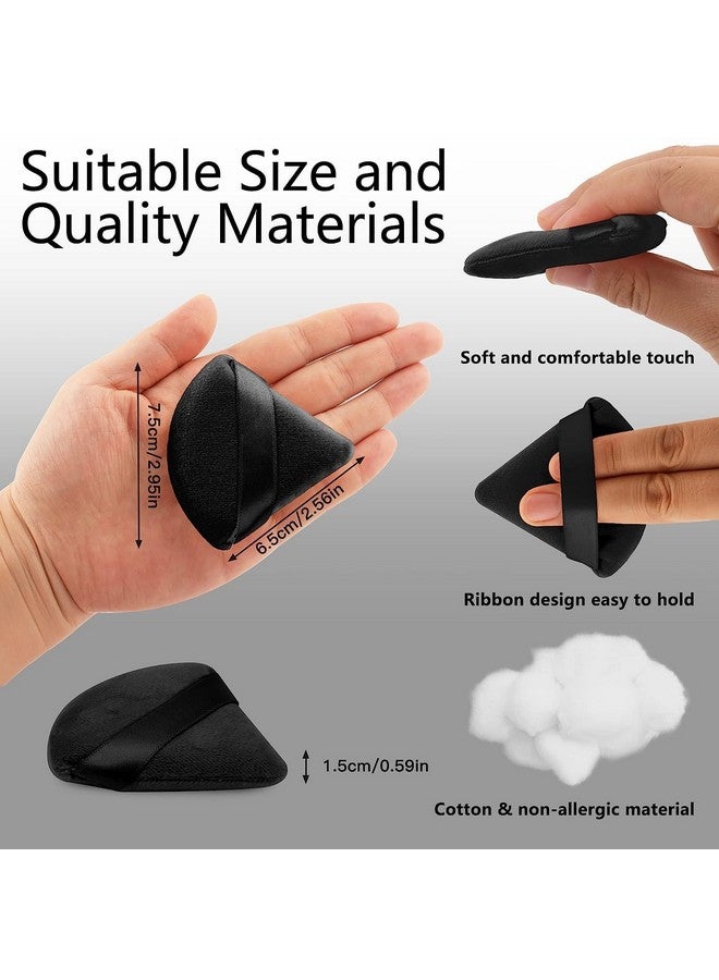 Spanking Powder Triangle Makeup Puff For Face Powder Puffs For Loose Setting Powder Under Eye Foundation Wedge Blender Sponge Beauty Makeup Tools (6 Pcs Triangle Puff With 2 Pcs Finger Puff) - Image 3