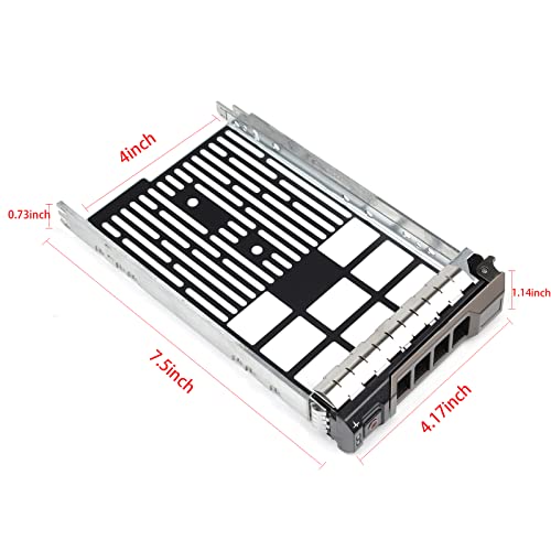 Heretom Pack-4, Hard Drive Tray Caddy for Dell Poweredge Series 11/12/13 Generation Models 3.5" SAS/SATA R320 R430, R530, R730, T430, T630, R420, R520, R720, T420, T620, R410, R510, R710, T410, T610 T710 - Image 3