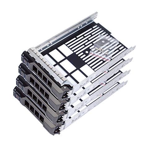 Heretom Pack-4, Hard Drive Tray Caddy for Dell Poweredge Series 11/12/13 Generation Models 3.5" SAS/SATA R320 R430, R530, R730, T430, T630, R420, R520, R720, T420, T620, R410, R510, R710, T410, T610 T710 - Image 1