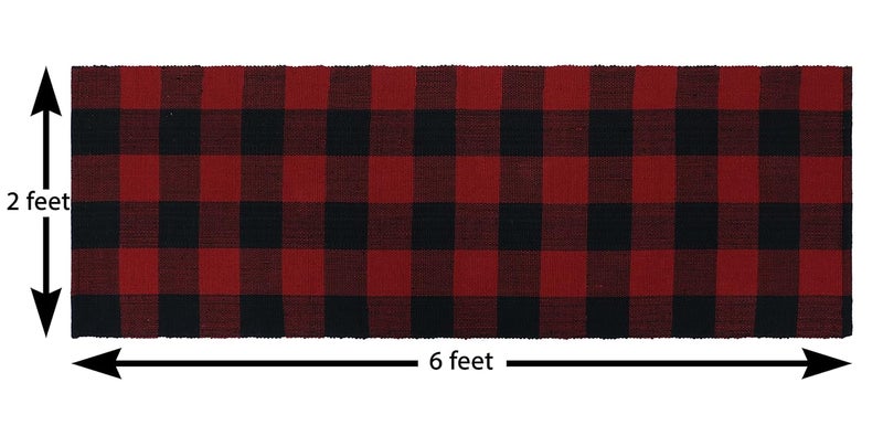 Haus Woven Buffalo Plaid Rug - Carpets for Living Room, Bedroom, Dining Room, Home Décor - Luxurious Handcrafted Traditional Rug - PET-Yarn - Modern Rugs - Image 2