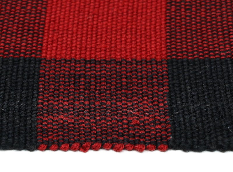 Haus Woven Buffalo Plaid Rug - Carpets for Living Room, Bedroom, Dining Room, Home Décor - Luxurious Handcrafted Traditional Rug - PET-Yarn - Modern Rugs - Image 4