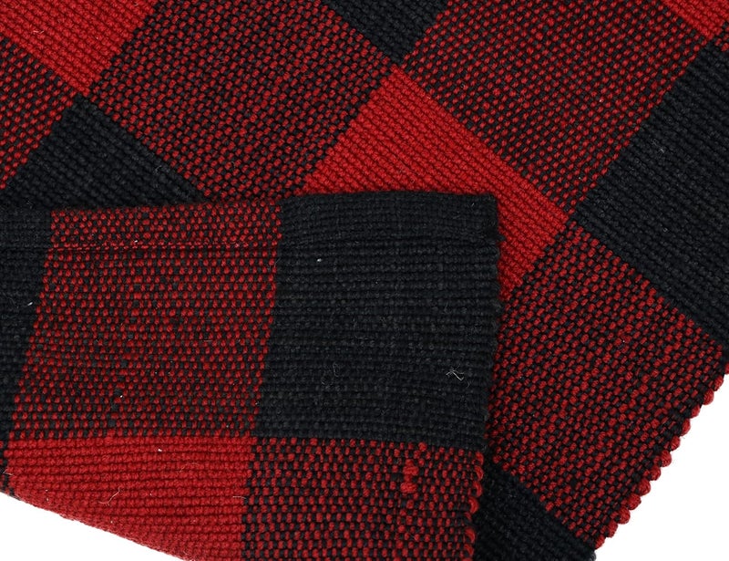 Haus Woven Buffalo Plaid Rug - Carpets for Living Room, Bedroom, Dining Room, Home Décor - Luxurious Handcrafted Traditional Rug - PET-Yarn - Modern Rugs - Image 3