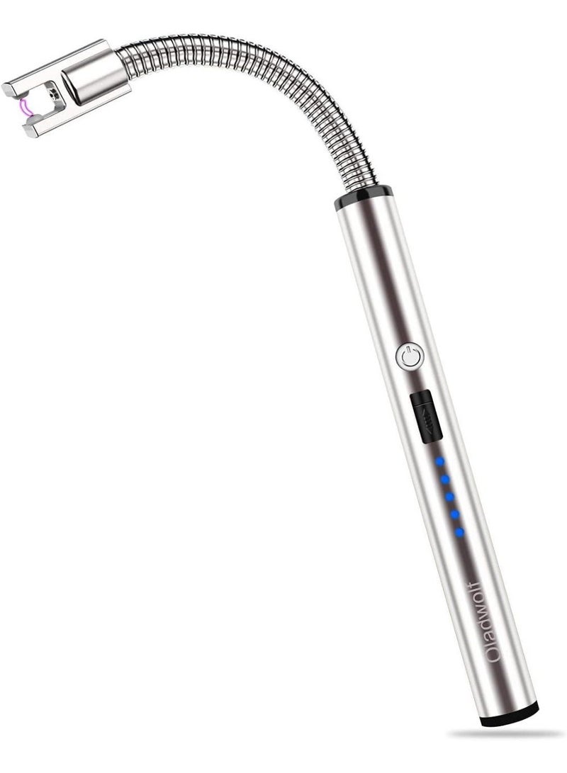 ولاعة كهربائية عصا بدون لهب – قابلة لإعادة الشحن USB – مقاومة للرياح والطقس – مثالية للشموع والمطابخ ومواقد الغاز - Image 4