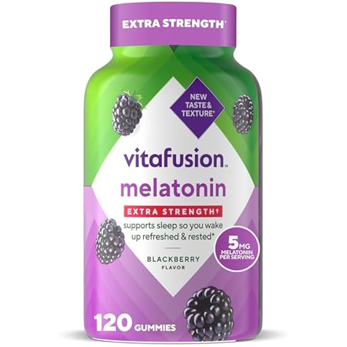 Vitafusion Extra Strength Melatonin Gummy Vitamins, 5mg, 120 ct Gummies - Image 1