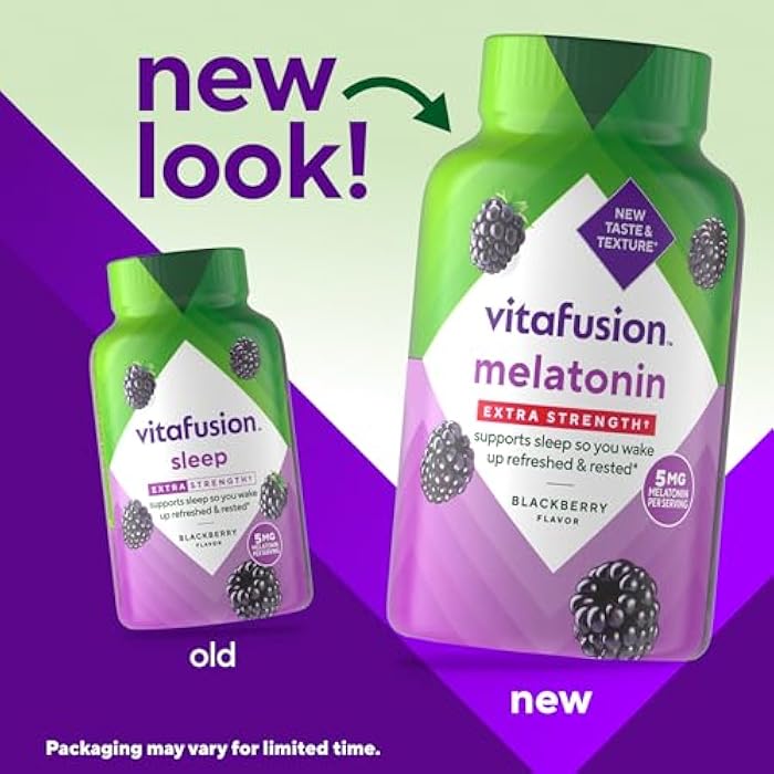Vitafusion Extra Strength Melatonin Gummy Vitamins, 5mg, 120 ct Gummies - Image 2
