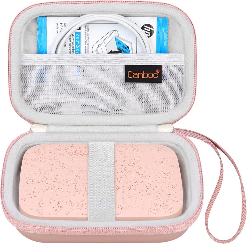 Canboc Carrying Case for HP Sprocket 2x3 Instant Smartphone Photo Printer, Kodak Step Wireless Mobile Photo Printer, Lifeprint 2x3 Photo Printer, Mesh Bag fit Photo Paper Cable, Rose Gold - Image 1