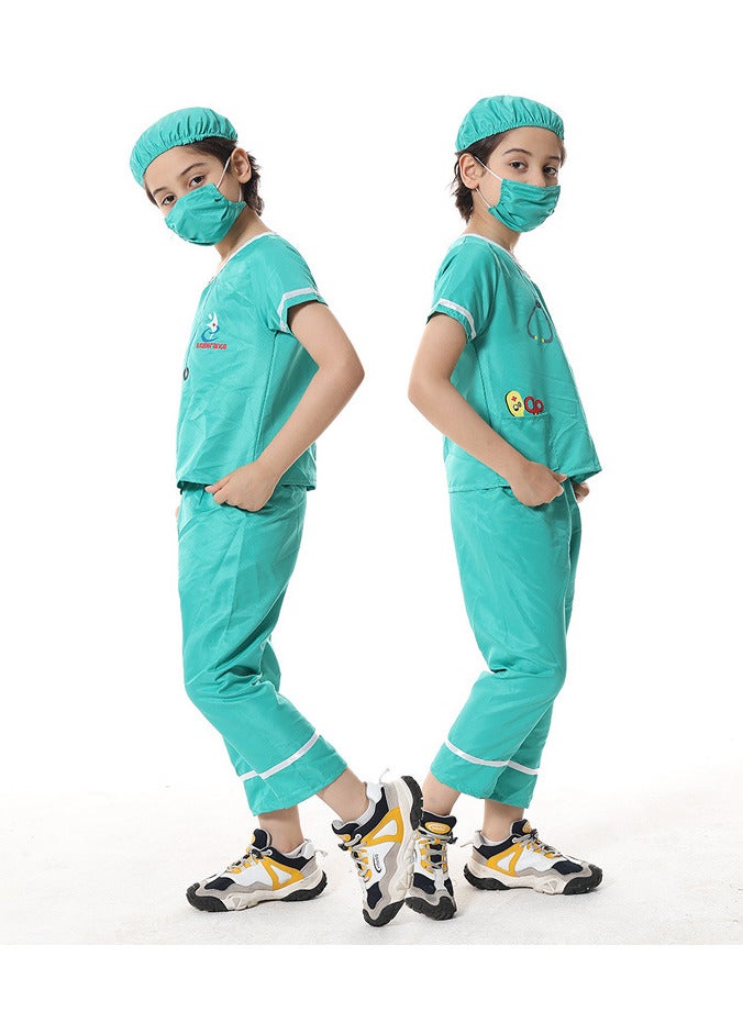 AUTOYSUR Doctor costume for Kids, Doctor dress,Doctor Role Play Costume Dress with Accessories,Size for 110-130cm - Image 1