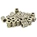 Eshylala 24 Pieces Norse Viking Rune Beads Antique Style DIY Accessories for Hair Beard Pendant Bracelet Making Vintage Metal Craft Beads Suitable for Men Women Handmade Jewelry Hair Decor - Image 2