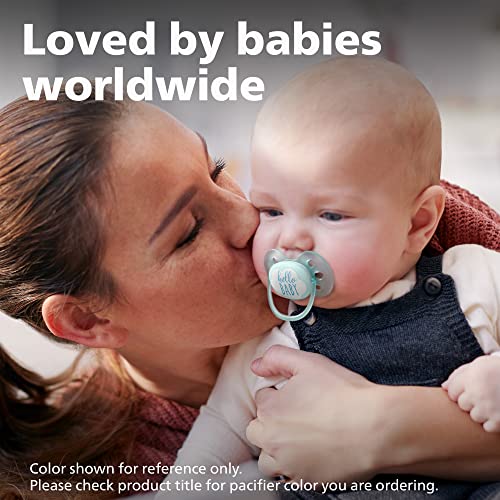 Avent Philips AVENT Ultra Soft Pacifier, 6-18 Months, Hello Princess & Swan Designs, 4 Pack, SCF223/42, Pink - Image 2