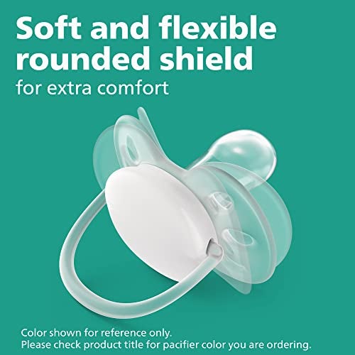 Avent Philips AVENT Ultra Soft Pacifier, 6-18 Months, Hello Princess & Swan Designs, 4 Pack, SCF223/42, Pink - Image 3
