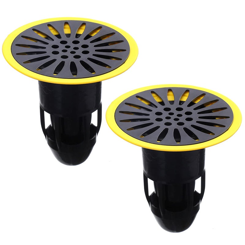 Shower Floor Drain Backflow Preventer Valve Sewer Core Drainage Insert Drain Plug Hair Catcher Gas Sealer Floor Strainer Trap Seal Black2Pack
