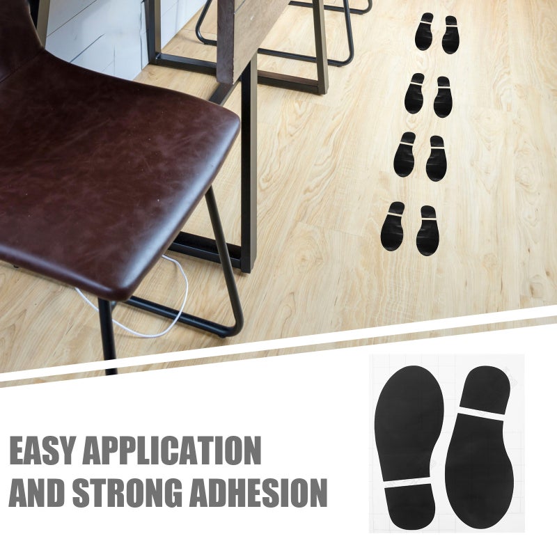 10 Pairs Floor Decals: Foot Print Self-Adhesive Decals - PVC Floor Footprint Stickers For Classroom Hallway Party Decoration - Image 5