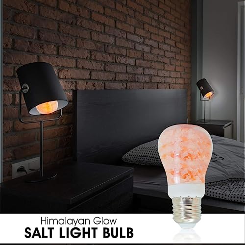 Himalayan Glow Salt Light Bulbs 60-Watt Equivalent, Warm Amber Glow, 7 watts, 2 Count (Pack of 1) - Image 2