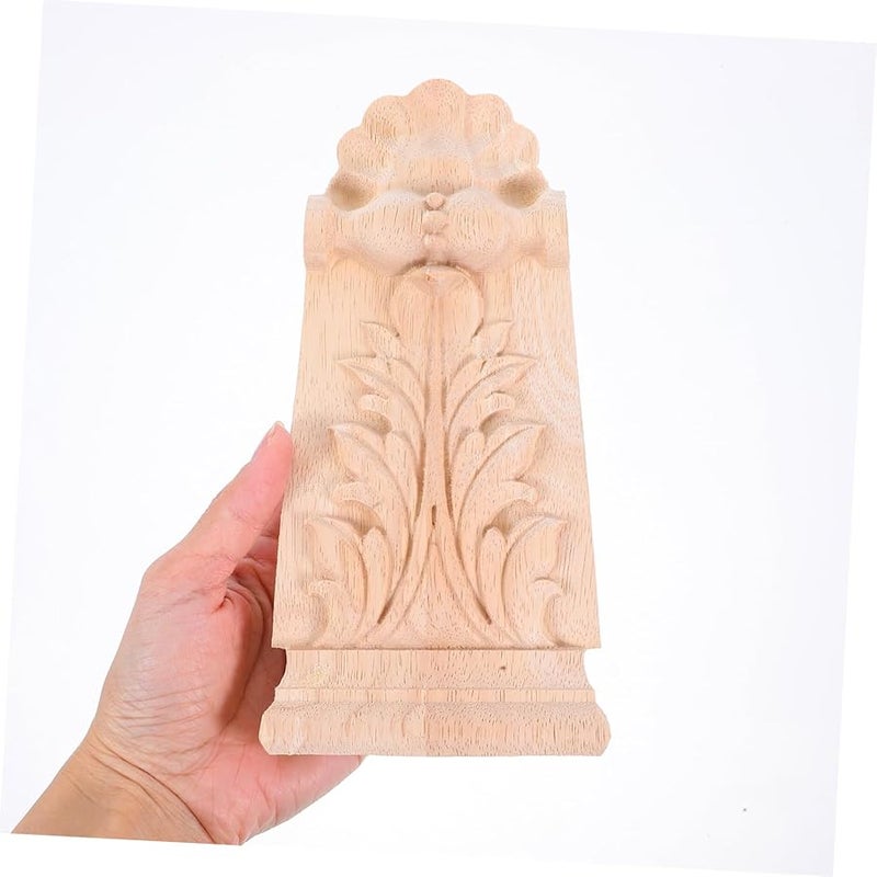 تطبيق زاوية منحوتة من الخشب الصلب غير المطلي، كوابيل خزائن أثاث على الطراز الأوروبي - Image 4