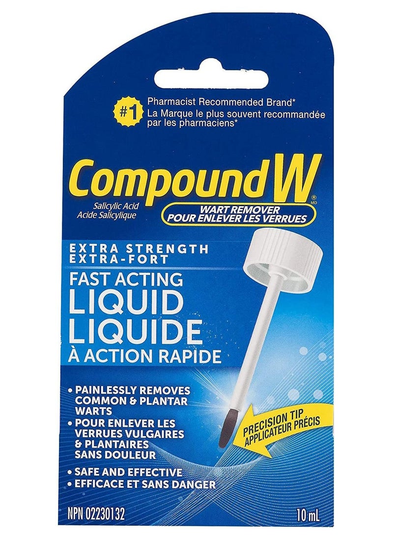 Compound W - Wart Remover Extra Strength Fast Acting Liquid Salicylic Acid 10 ml - Image 1